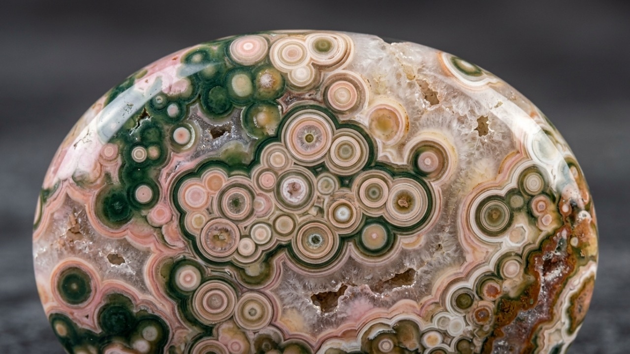 Esqueça o jaspe comum, pois a variedade original desta pedra orbicular de dureza 7 só podia ser extraída durante a maré baixa na costa isolada de Madagascar