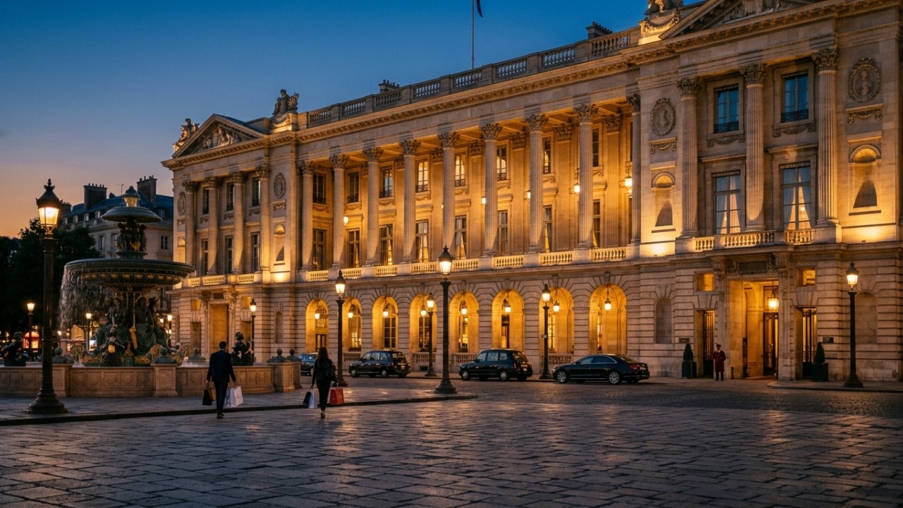 O monumental palácio histórico de 1758 com 124 quartos exclusivos que abriga séculos de história francesa na Praça da Concórdia