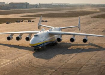 Antonov An-225 Mriya domina a pista com seis motores gigantes