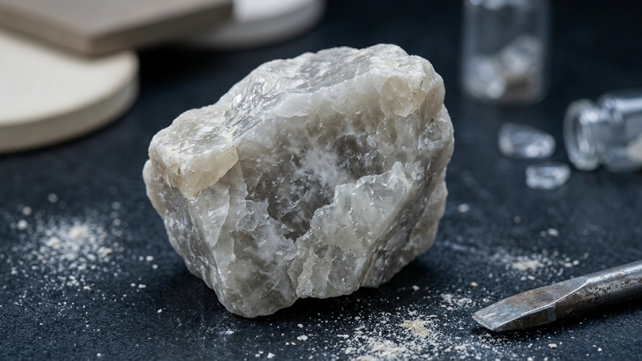 Esqueça o feldspato, pois este mineral alcalino classificado em 1801 possui dureza 6 e é essencial na fabricação eficiente de vidros e cerâmicas