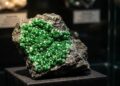 Esqueça a esmeralda, pois este mineral possui cristais verdes de brilho vítreo intenso, sendo uma das gemas mais exóticas do grupo das granadas