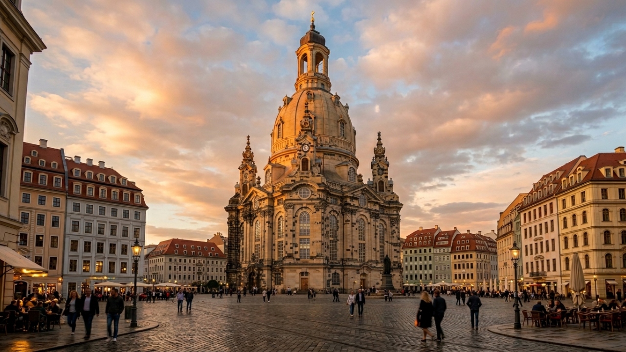 Com uma cúpula de 91 metros e reconstruída após 1945, a Frauenkirche virou o símbolo mundial da superação e paz na Alemanha