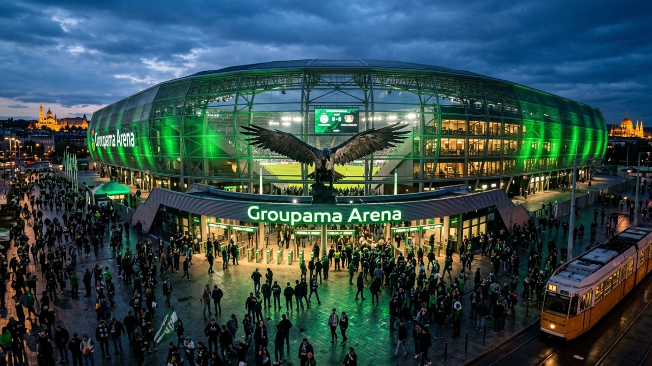 Com capacidade para 23 mil torcedores e 28 camarotes luxuosos, a arena em Budapeste virou a casa oficial do Ferencváros