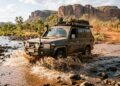 A rota de 660 km atravessa a região de Kimberley; com rios e abismos, esta estrada australiana exige veículos tracionados