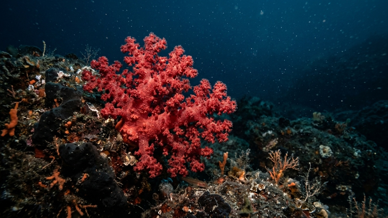 Esqueça as joias comuns, pois este organismo marinho vive a 300 metros de profundidade e produz o vermelho mais valioso da joalheria