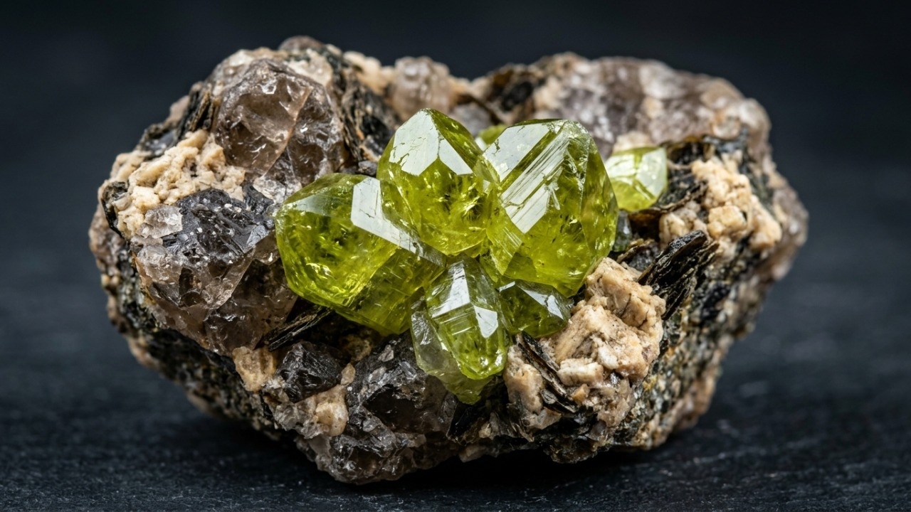 Esqueça o topázio, pois este raro mineral de fosfato descoberto em 1944 brilha com um tom amarelo-esverdeado de alta pureza