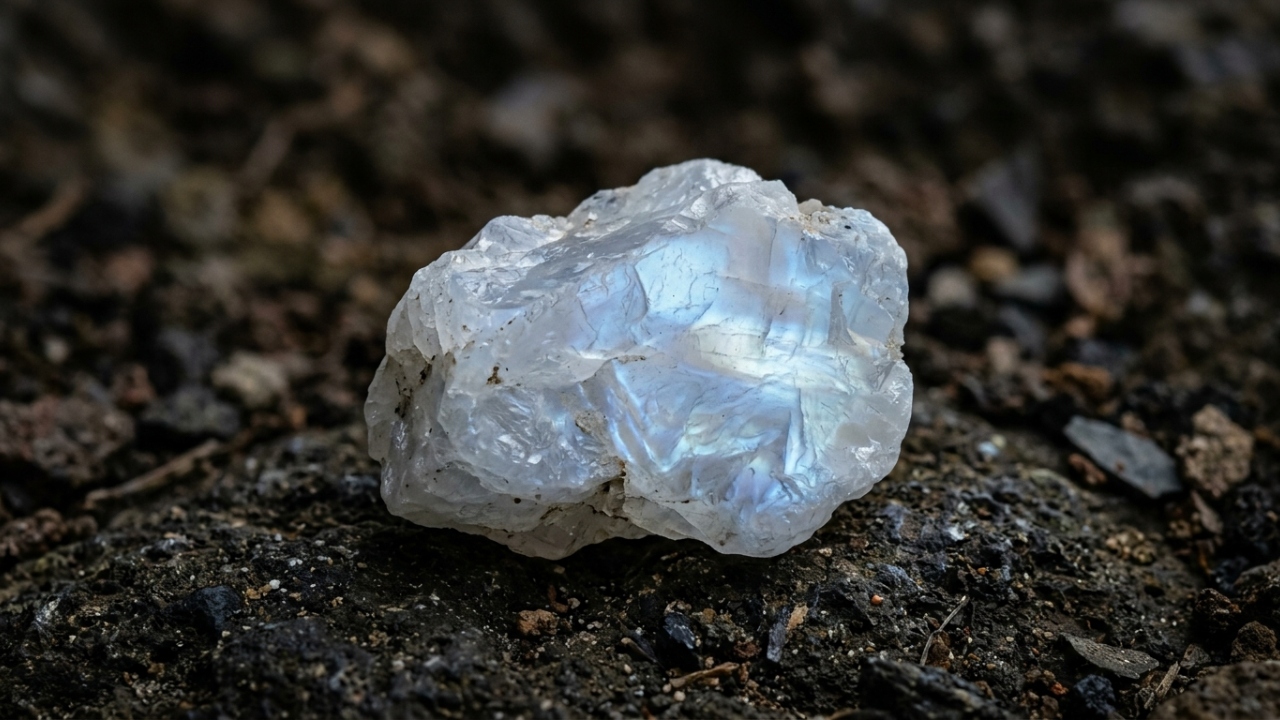 Esqueça o quartzo comum, pois este mineral brilha como a lua e é a variedade mais pura de feldspato na geologia