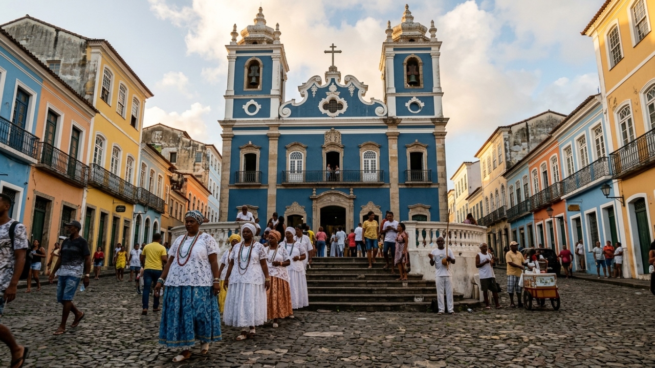 Com suas fachadas de 1704 e interior em estilo barroco, a igreja em Salvador virou o maior símbolo da resistência e fé da cultura afro