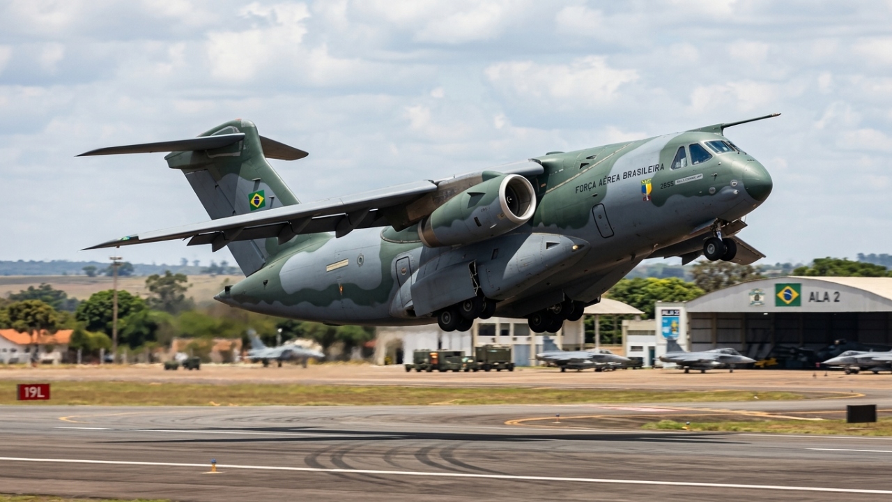 Alcançando 870 km/h e carregando 26 toneladas, o jato brasileiro KC-390 surge como o ápice de versatilidade e carga da Embraer