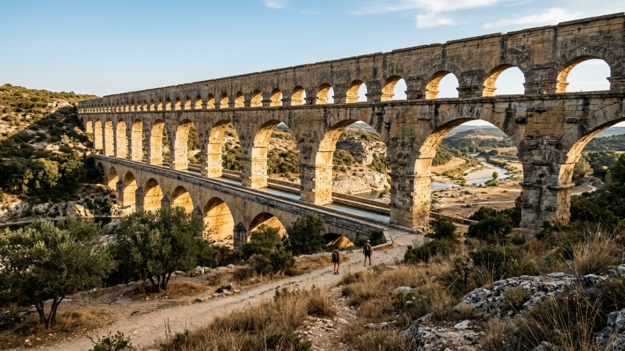 Cidade romana com 250 mil habitantes e rede de 11 aquedutos mostra como o império distribuía milhões de litros de água por dia com precisão urbana