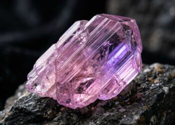 Esqueça o quartzo rosa, pois esta gema de espodumênio descoberta em 1902 muda de cor sob a luz e desbota quando exposta ao sol