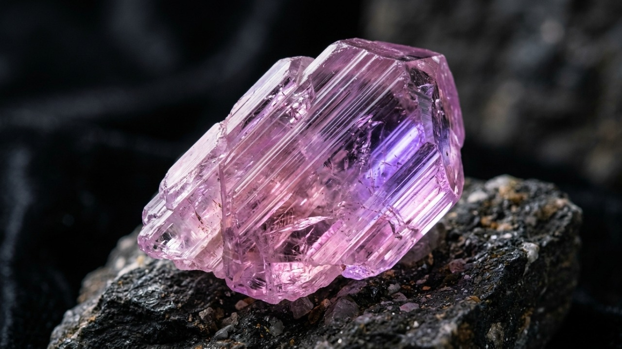 Esqueça o quartzo rosa, pois esta gema de espodumênio descoberta em 1902 muda de cor sob a luz e desbota quando exposta ao sol