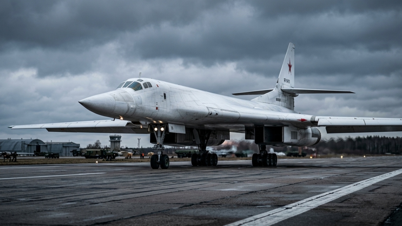 Pesando 275 toneladas e atingindo Mach 2.05, o bombardeiro russo Tu-160 surge como a maior aeronave supersônica militar do mundo