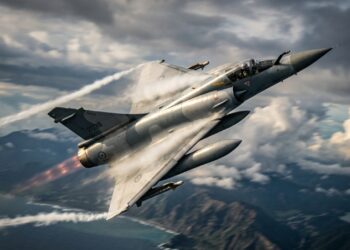 O caça Dassault Mirage 2000 utiliza sua asa delta para manobrar a 2.300 km/h, consolidando-se como um dos caças mais ágeis do planeta
