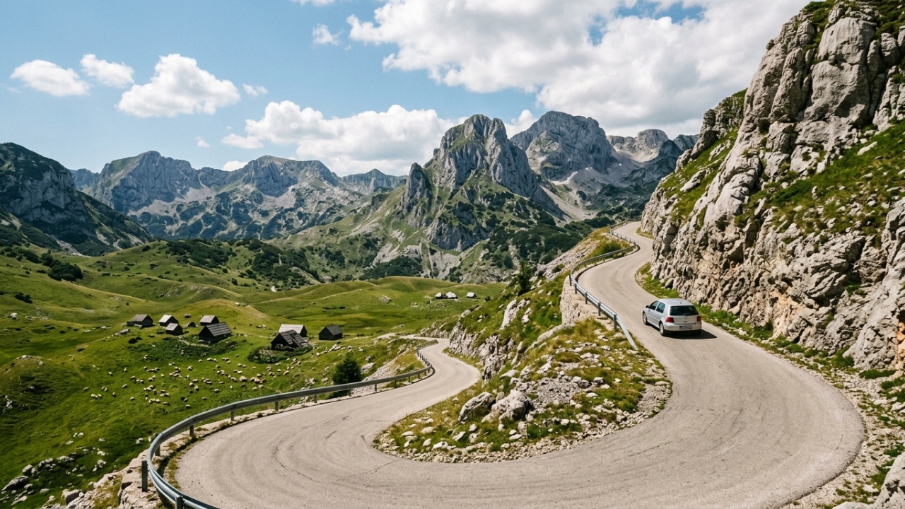 Estrada com 76 km de extensão pelos Bálcãs, o Durmitor Ring em Montenegro surge como o trajeto mais sinuoso e cênico de toda a região