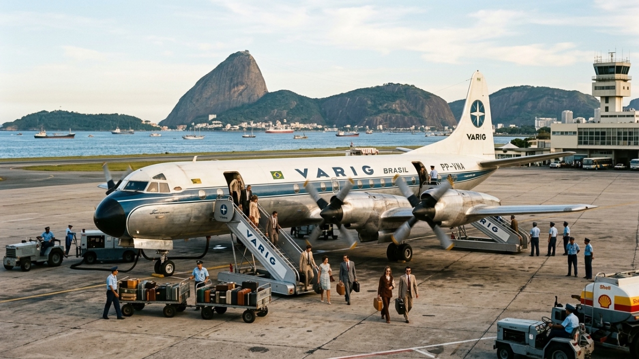 Ao operar quatro motores turboélice a 600 km/h, o Lockheed Electra dominou a ponte aérea brasileira e virou um clássico da aviação