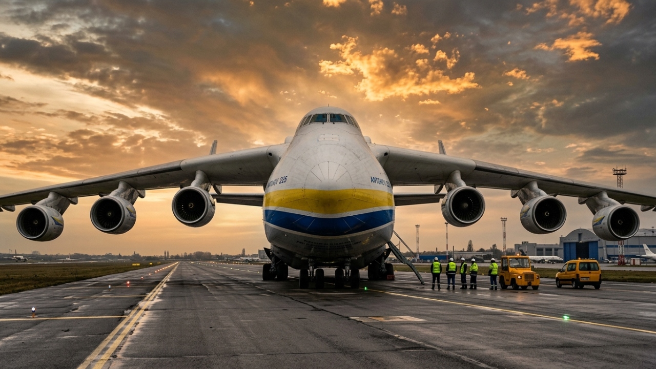 Capaz de carregar 250 toneladas em seus 88 metros de envergadura, o gigante ucraniano tornou-se o maior ícone do transporte aéreo da história