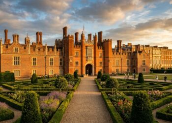 Com 60 acres de jardins reais e construído em 1515, o Palácio de Hampton Court virou o símbolo máximo da dinastia Tudor inglesa
