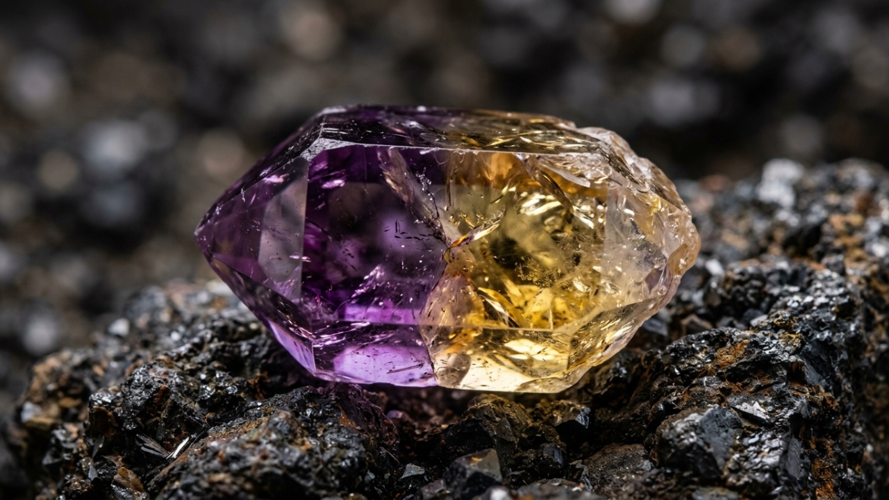 Esqueça a ametista ou o citrino, pois esta gema funde as duas cores em um único cristal natural, sendo a dualidade perfeita da natureza