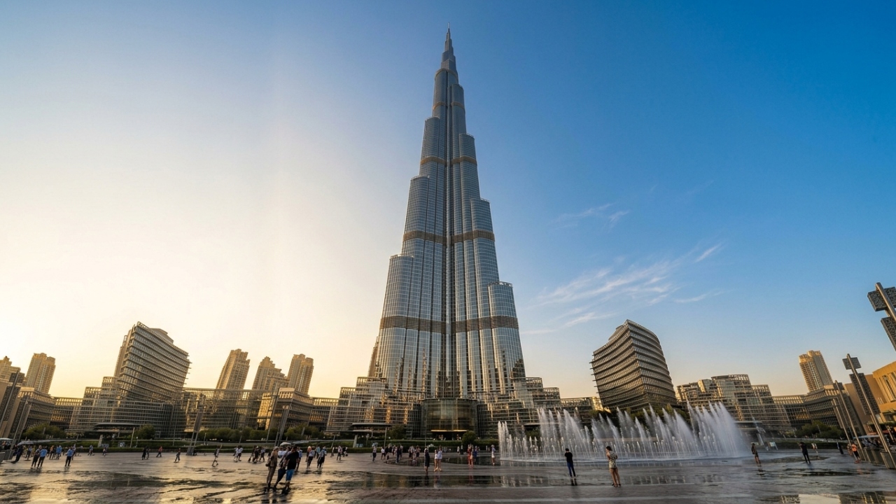 Alcançando 828 metros de altura em seus 163 andares, o edifício em Dubai detém o recorde de estrutura mais alta já feita pelo homem