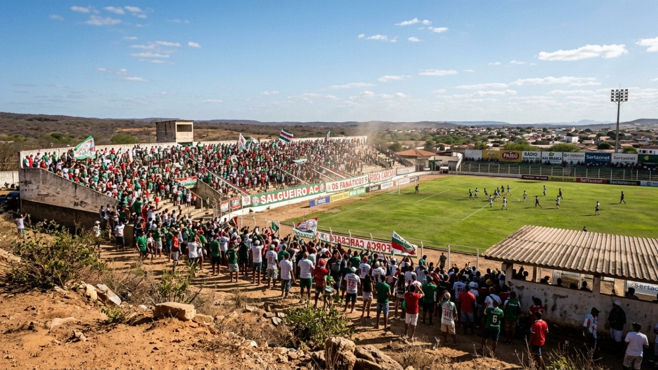 Abrigando 12 mil torcedores no coração do sertão, o palco virou o centro das atenções futebolísticas de Pernambuco