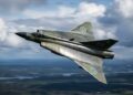 Alcançando Mach 2.0 com seu design inovador de asa em delta duplo, este interceptador sueco foi o pioneiro supersônico da Europa Ocidental