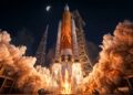 Gerando 4 milhões de quilos de empuxo, o foguete de 98 metros da NASA tornou-se a peça central para o retorno humano à superfície lunar