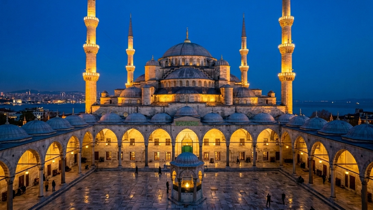 Com 6 minaretes monumentais e datada de 1616, a Mesquita Azul de Istambul virou a obra-prima da arquitetura otomana mundial