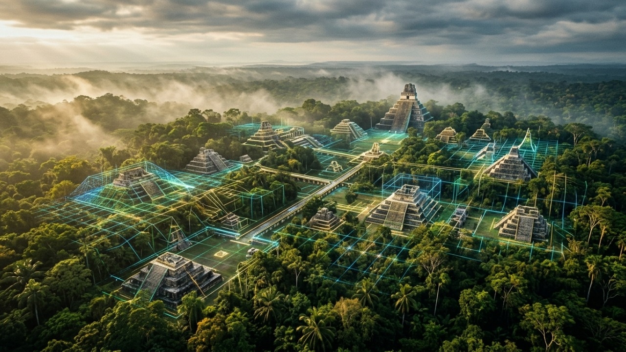Cientistas usaram laser e encontraram mais de 60 mil estruturas maias escondidas sob a floresta