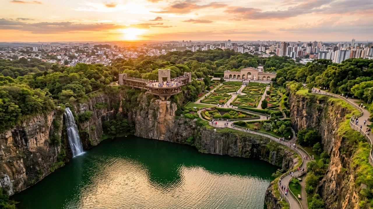 Com seu mirante de 65 metros sobre uma antiga pedreira, o parque virou o maior símbolo de recuperação ambiental e urbanismo de Curitiba