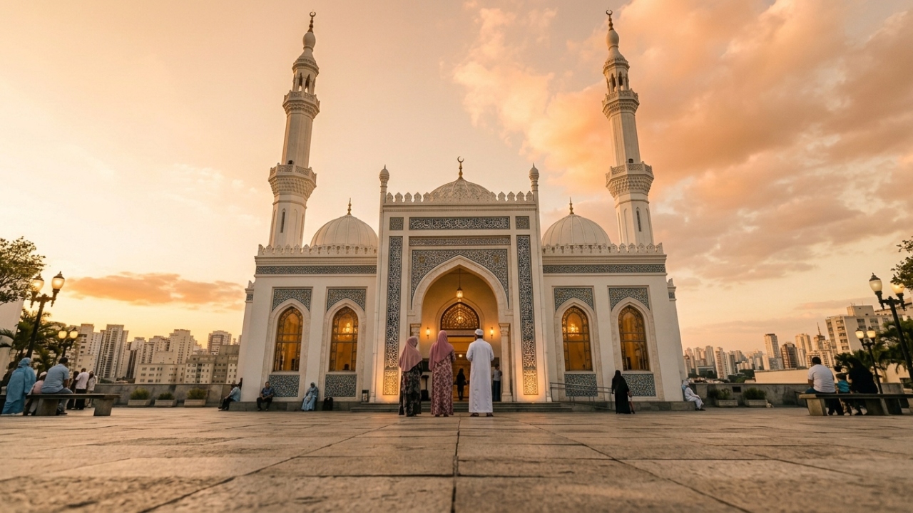 A Mesquita Brasil de 1929 possui minaretes imponentes e virou o primeiro centro da fé islâmica erguido em solo paulista