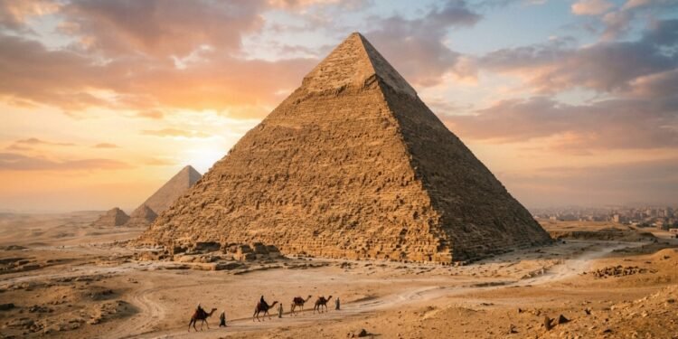 Com 146 metros de altura e 2,3 milhões de blocos de pedra, a pirâmide egípcia virou o maior recorde da engenharia do mundo antigo