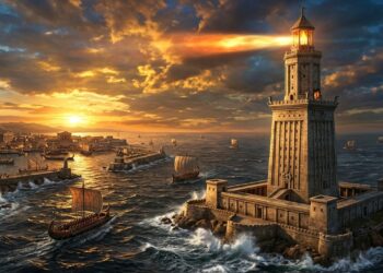 O farol colossal de Alexandria que guiou navios por séculos e desapareceu no mar após terremotos devastadores