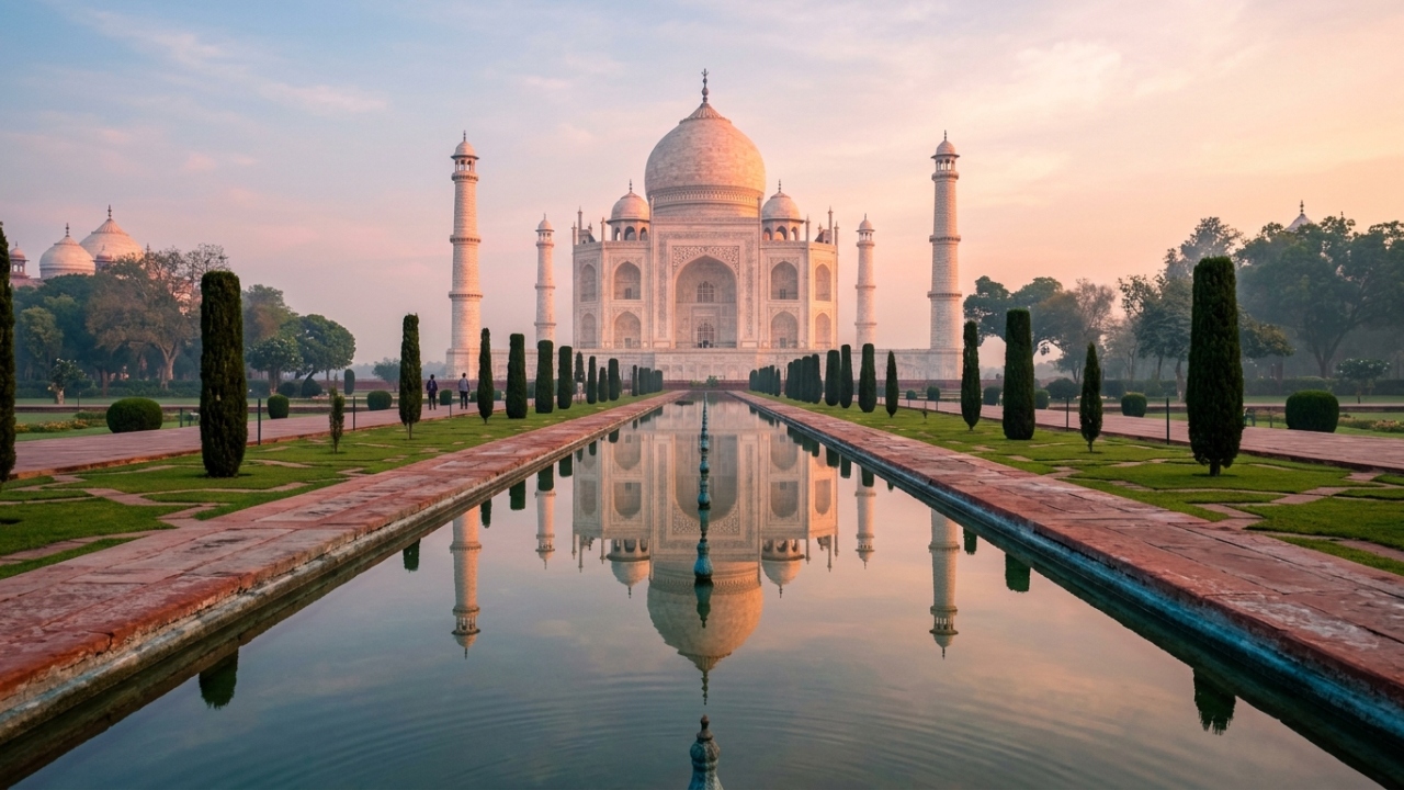 Finalizado em 1653 após 22 anos de obra, o monumento de mármore branco em Agra virou o maior símbolo mundial do amor e da arquitetura