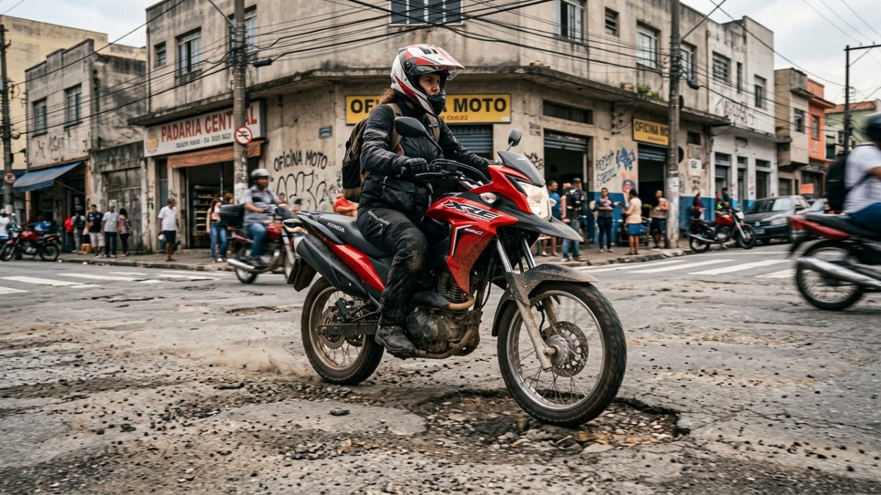 Visual de aventureira e motor de 190 cilindradas fazem esta Honda virar opção para quem pega asfalto ruim todo dia