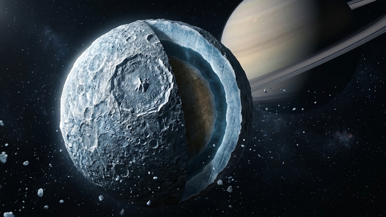 A lua que parece morta tem um oceano gigante escondido sob 30 km de gelo, e isso muda tudo