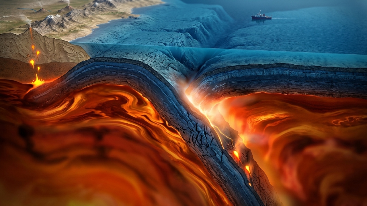 Sismólogos detectam um enorme pedaço do antigo fundo do Oceano Pacífico afundando no manto da Terra