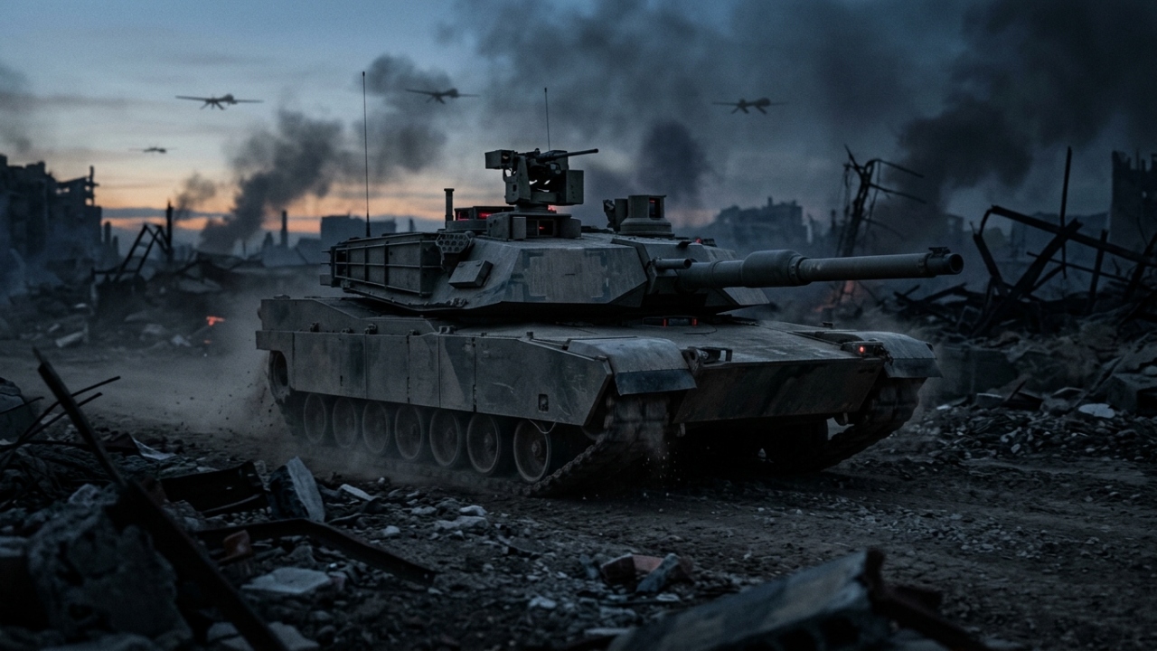 A General Dynamics criou um tanque de 60 toneladas que anda em silêncio absoluto e usa inteligência artificial para decidir os alvos sozinho