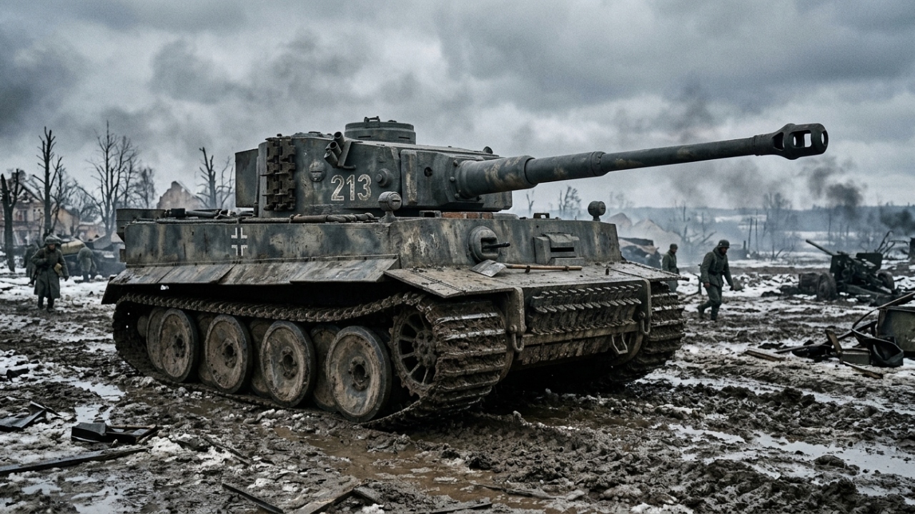 O canhão de 88 mm do Tiger destruía tanques soviéticos e americanos a mais de 2 quilômetros com um único disparo certeiro