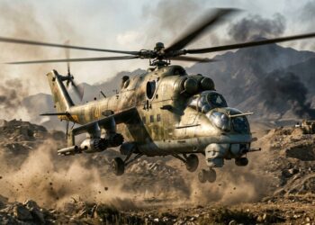 A União Soviética criou um helicóptero com blindagem de titânio que resiste a tiros de calibre 50 e ainda carrega 8 soldados armados para o combate