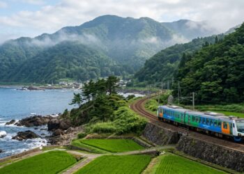 O Japão tem um trem que atravessa a maior floresta de faias virgens da Ásia com shows ao vivo e marmitas de frutos do mar servidas dentro dos vagões