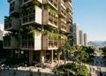 O edifício da Petrobras no Rio destaca-se no horizonte com seus vãos livres e jardins suspensos, sendo um marco do modernismo brasileiro