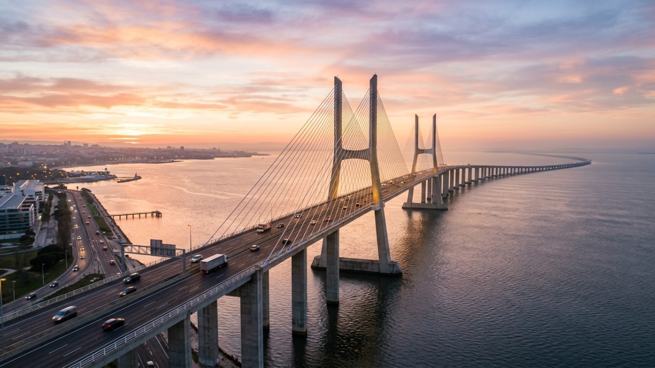 A histórica ponte suspensa de 1.560 metros que atravessa o estreito do mar e realiza o milagre diário de unir a Europa e a Ásia