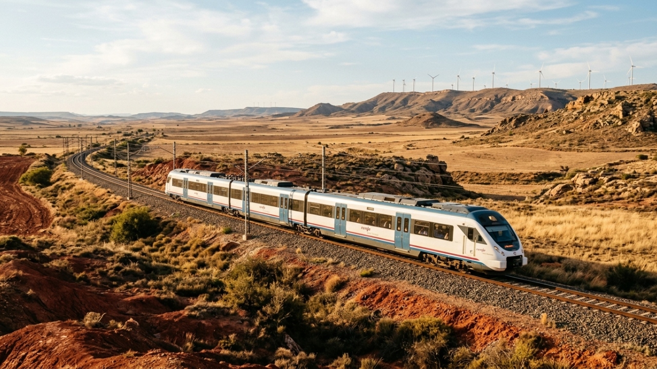 O trem regional que atravessa o único deserto da Europa tem janelas panorâmicas e custa muito menos do que alugar um carro na Espanha