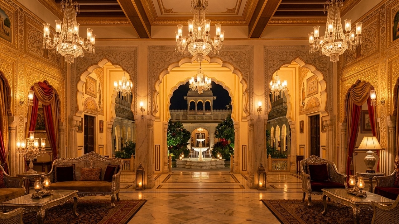 O lendário palácio de 1727 na Índia que abriga milhares de relíquias imperiais e possui decoração em folhas de ouro para receber a realeza de Jaipur