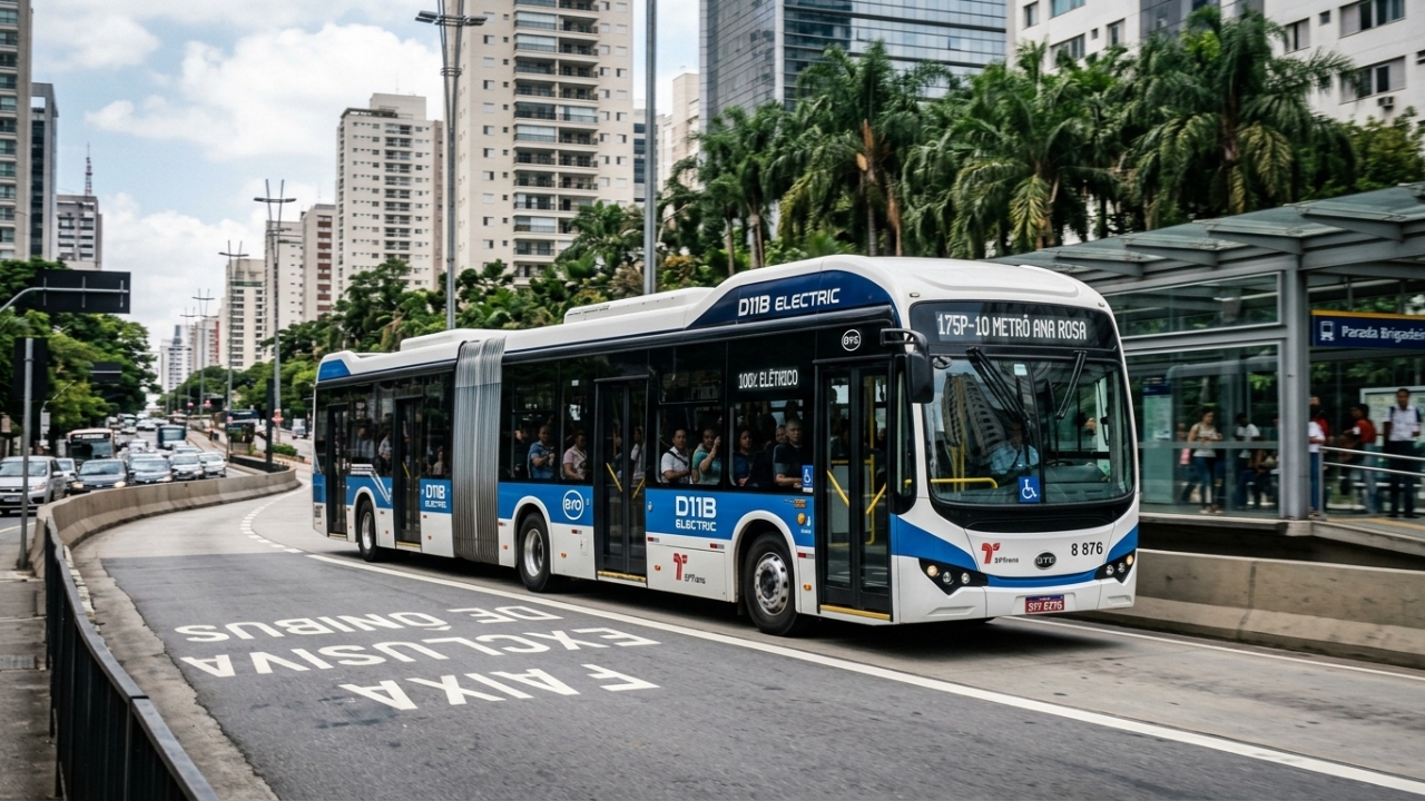 Com autonomia de 300 km por carga, silêncio de salão e custo operacional 60% menor que o diesel, o elétrico da BYD está aposentando os ônibus barulhentos das capitais brasileiras