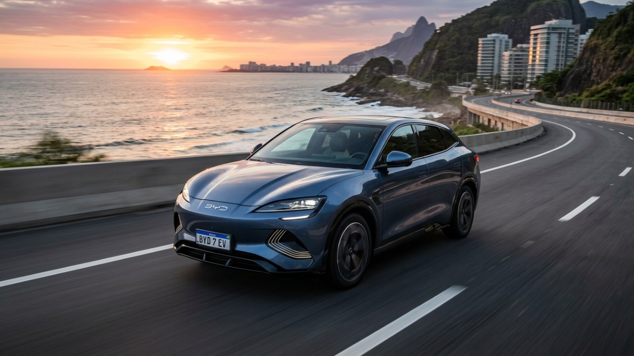 SUV cupê 100% elétrico da BYD chega ao Brasil em maio com plataforma de última geração e mira diretamente nos europeus que custam o dobro