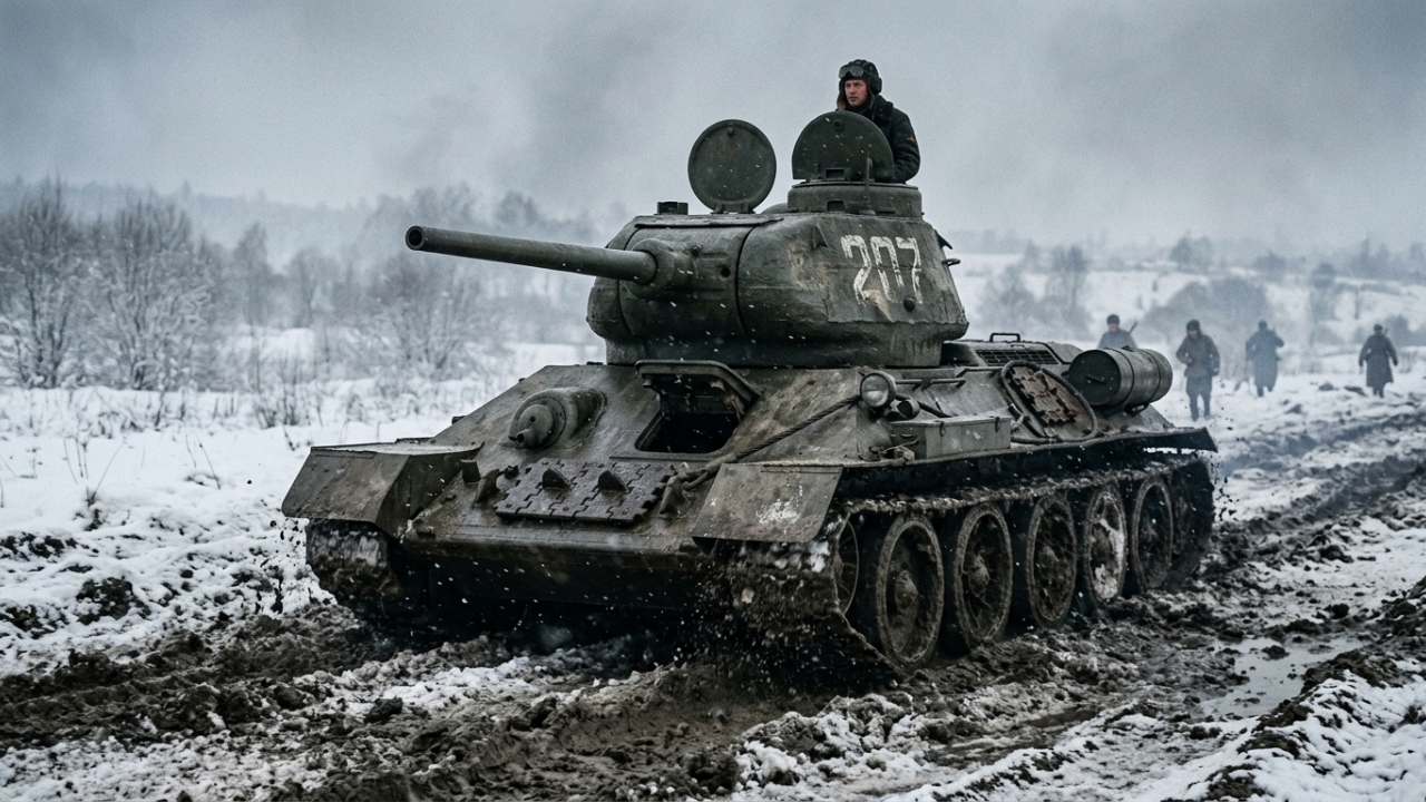 A blindagem inclinada do T-34 fazia os projéteis deslizarem para longe do aço e esse truque de geometria ainda é regra básica em todos os tanques modernos