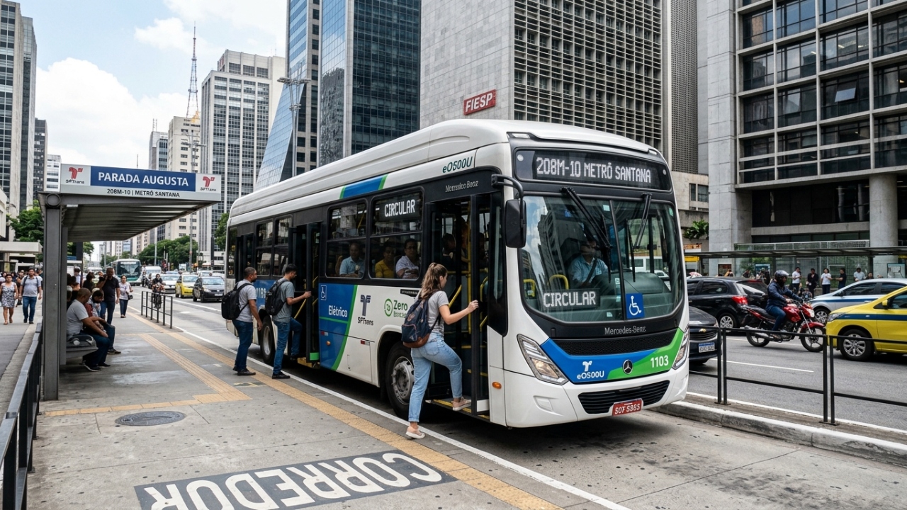 Chassi elétrico com capacidade de 525 quilowatts hora suporta operação de 18 horas ininterruptas e transporta 80 passageiros com emissão zero de poluentes na cidade