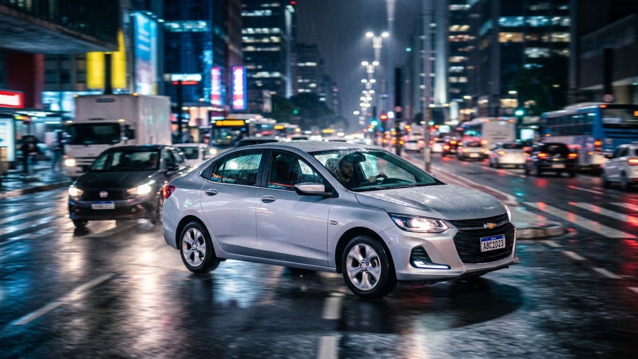 Com motor de 116 cavalos e turbo de fábrica, o Onix Plus se destaca como um sedan altamente econômico e tecnológico na linha Chevrolet